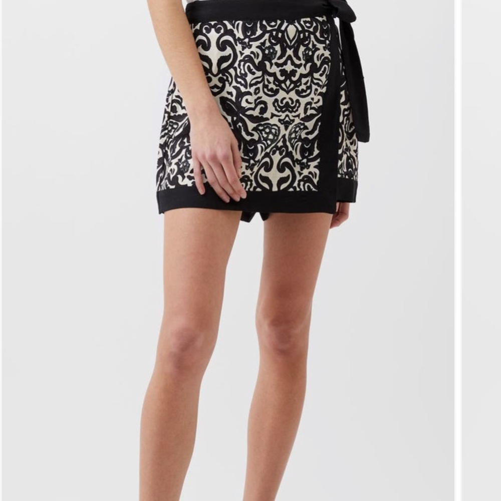 French Connection Linen wrap skort